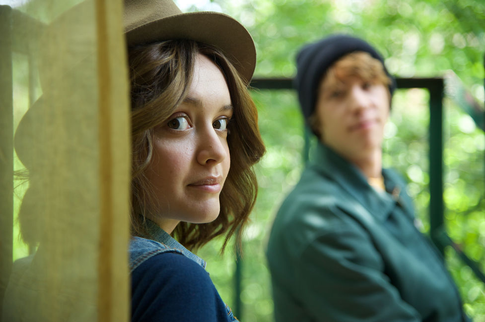 Olivia Cooke as "Rachel" and Thomas Mann as "Greg" in ME AND EARL AND THE DYING GIRL. Photo by Anne Marie Fox. © 2015 Twentieth Century Fox Film Corporation All Rights Reserved